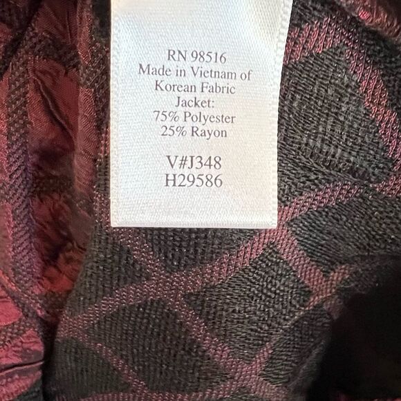 Coldwater Creek Mandarin Diamond Jacket nwt - Picture 8 of 8
